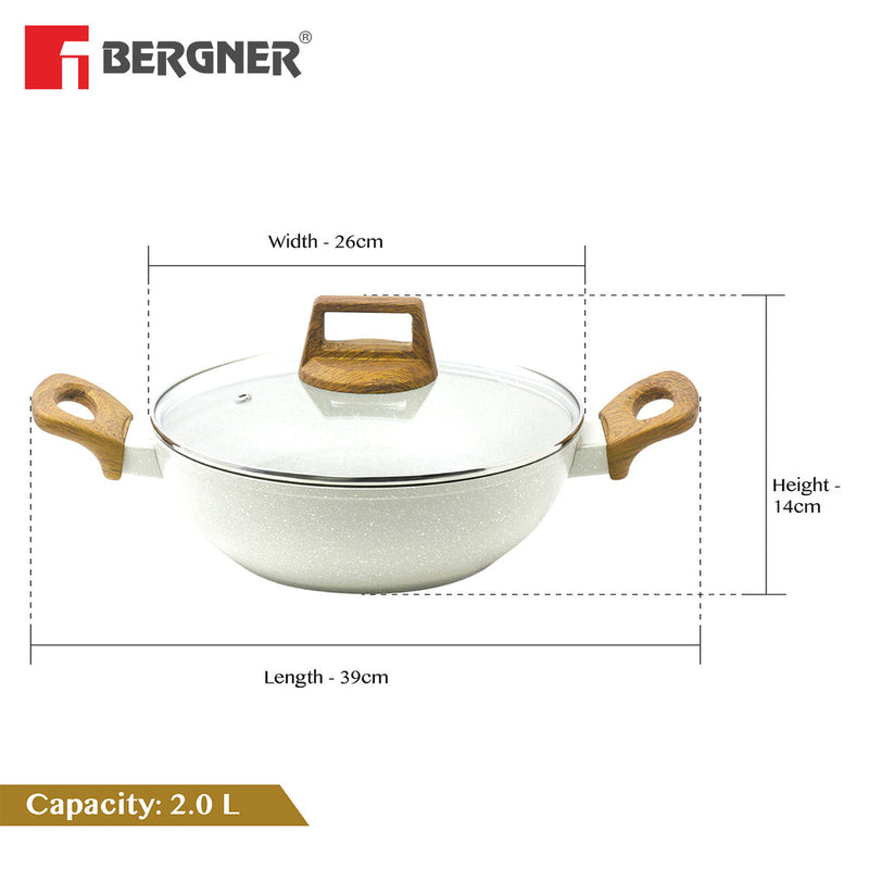 Bergner Naturally 5 Pcs Non-Stick Cookware Set - Induction Bottom