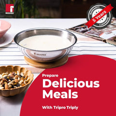 Bergner TriPro Triply Combo of 3 Tasras - Induction Bottom