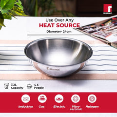Bergner TriPro Triply Combo of 3 Tasras - Induction Bottom