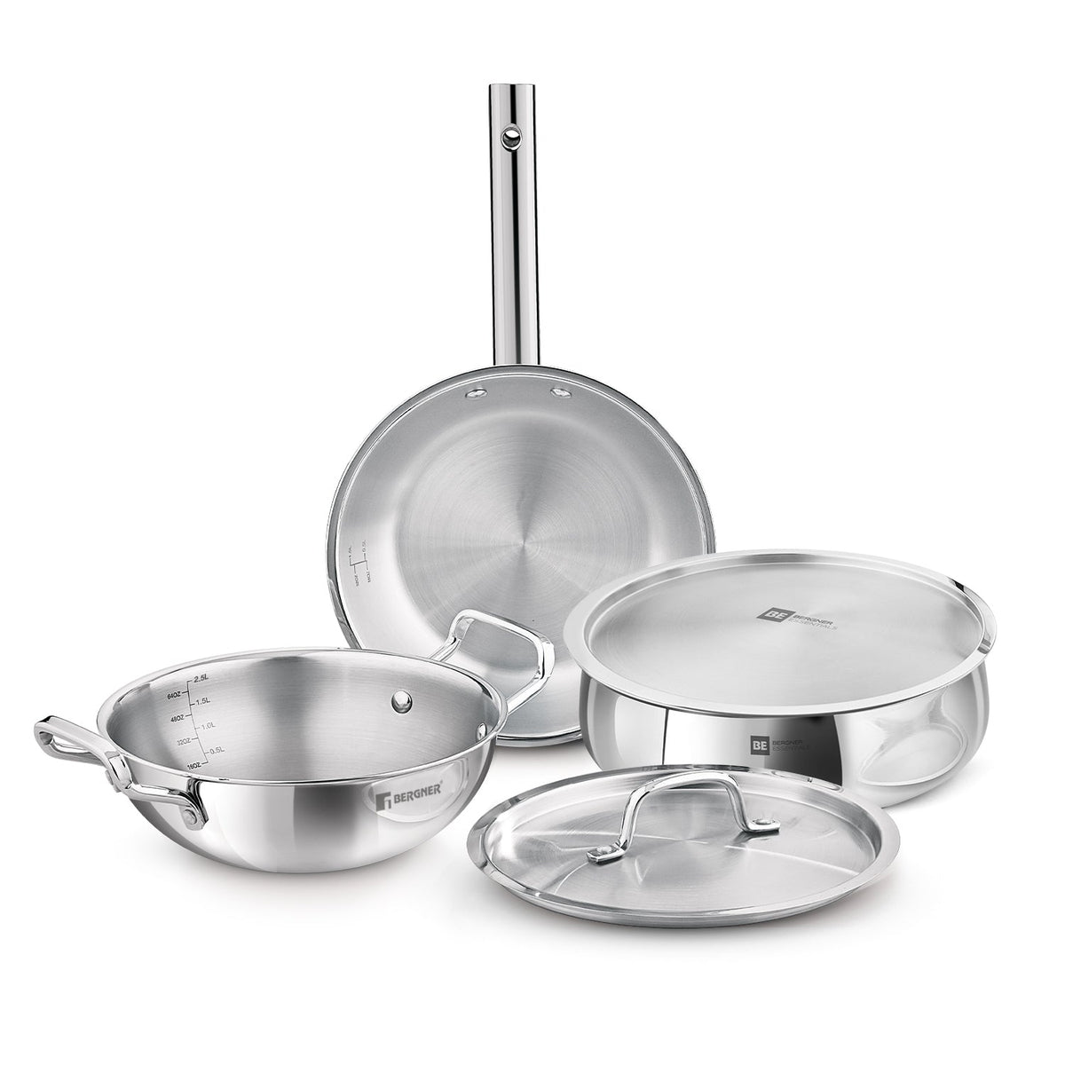 Bergner BE Essentials 5 Pcs Cookware Set - Induction Bottom
