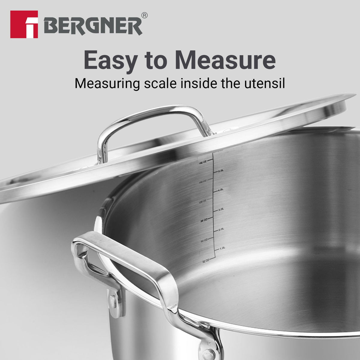 Bergner Tripro 4 Pcs Triply Cookware Set - Induction Bottom