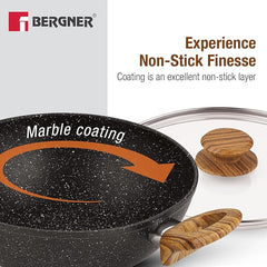 Bergner Ivory Black Granite 2 Pcs Cookware Set