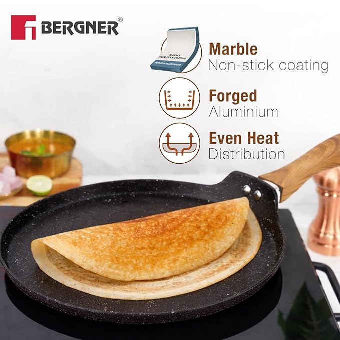 Bergner Ivory Black Granite 2 Pcs Cookware Set