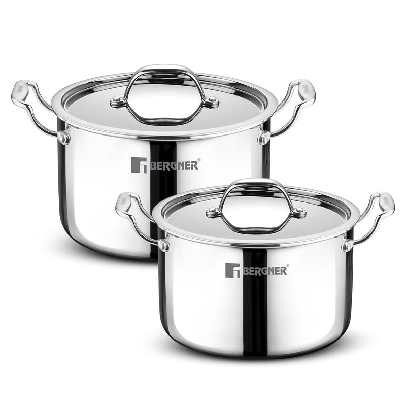 Bergner Argent Samsara 4 Pcs Triply Cookware Set