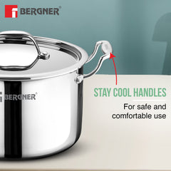 Bergner Argent Samsara 4 Pcs Triply Cookware Set