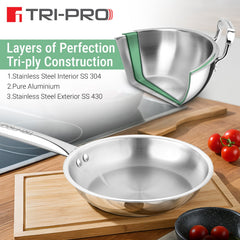 Bergner Tripro Triply Cookware Set of 4 Pcs