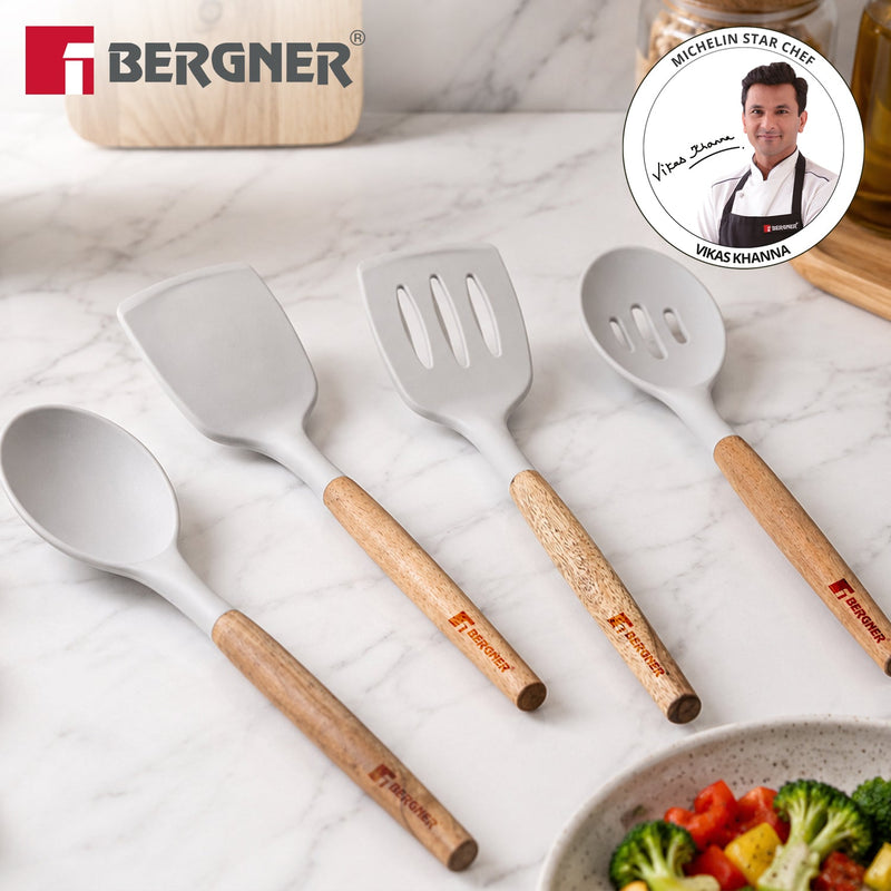 Bergner Naturally Silicone Spoons Set 4 Pcs