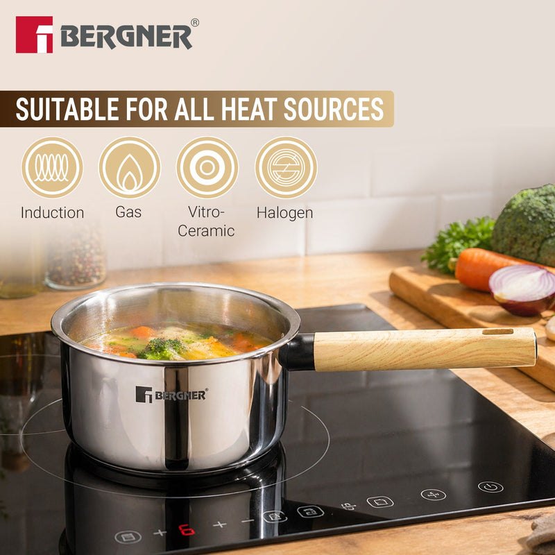 Bergner Tri-Oak Triply Stainless Steel Cookware Set of 4 Pcs