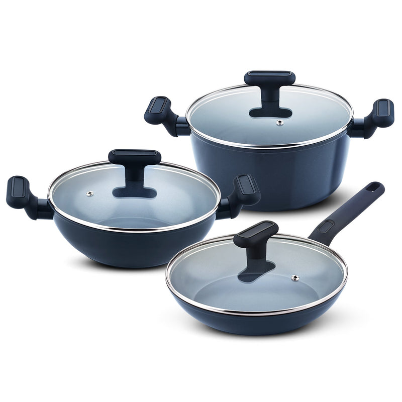 Bergner Jade Non-Stick Ceramic Coated 6 Pcs Cookware Set