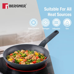 Bergner Jade Non-Stick Ceramic Coated 3 Pcs Cookware Set
