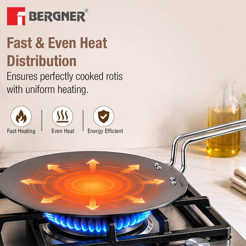 Bergner ArtisanForge Hard Anodised 25cm Roti Tawa