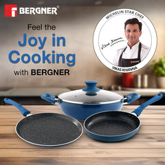 Bergner Aster Non-Stick 4 Pcs Cookware Set - Induction Bottom