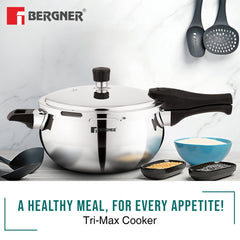 Bergner Argent Paarth Tri-Ply Stainless Steel Outer Lid Pressure Cooker