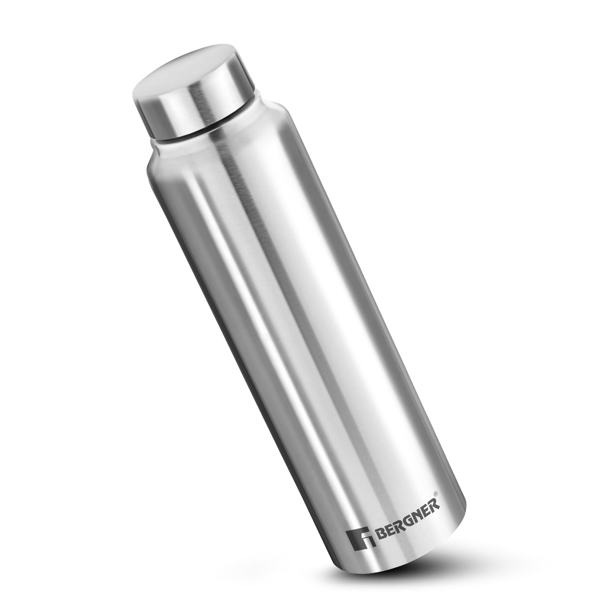 Bergner Walking Stainless Steel 1000ml Water Bottle, Rustproof, Airtight and Leakproof - Silver