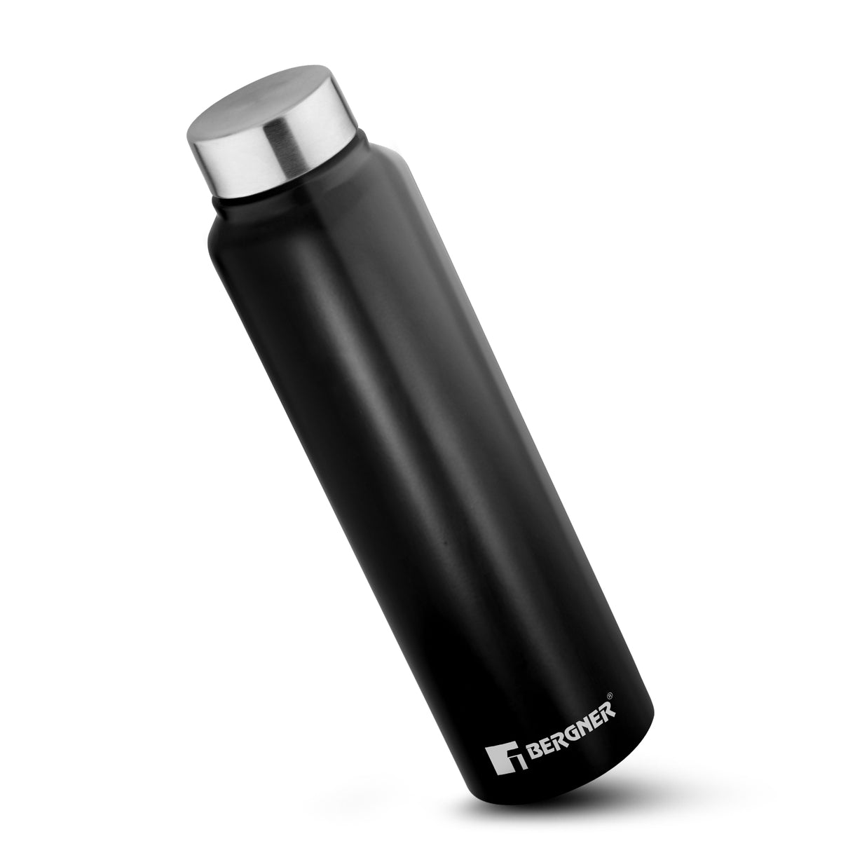 Bergner Walking Stainless Steel 1000ml Water Bottle, Rustproof, Airtight and Leakproof - Black
