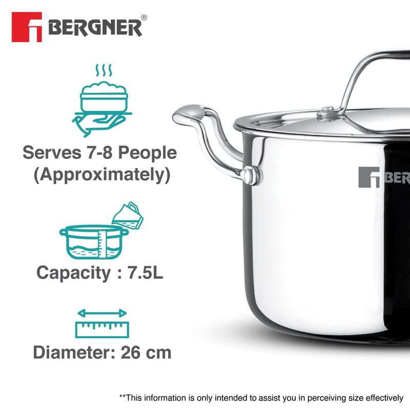 Bergner Argent Samsara Stockpot 32cm / 15L with Lid