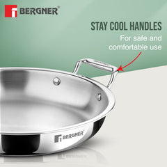 Bergner Argent Samsara Triply Jalebi Pan 28cm (3L)