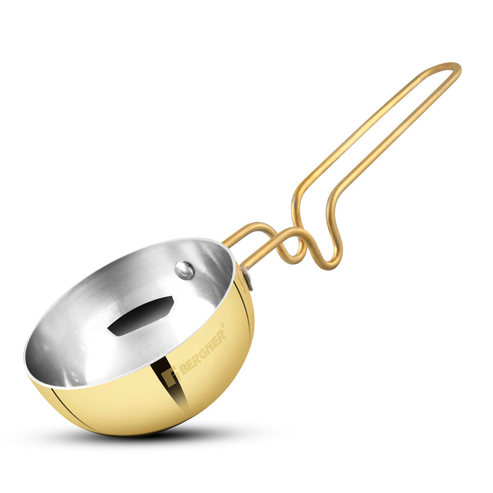 Bergner Peetlam 12cm Tadka Pan, Traditional Brass Tin (Kalai) Coated