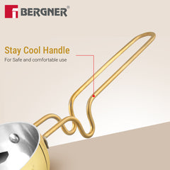Bergner Peetlam 12cm Tadka Pan, Traditional Brass Tin (Kalai) Coated