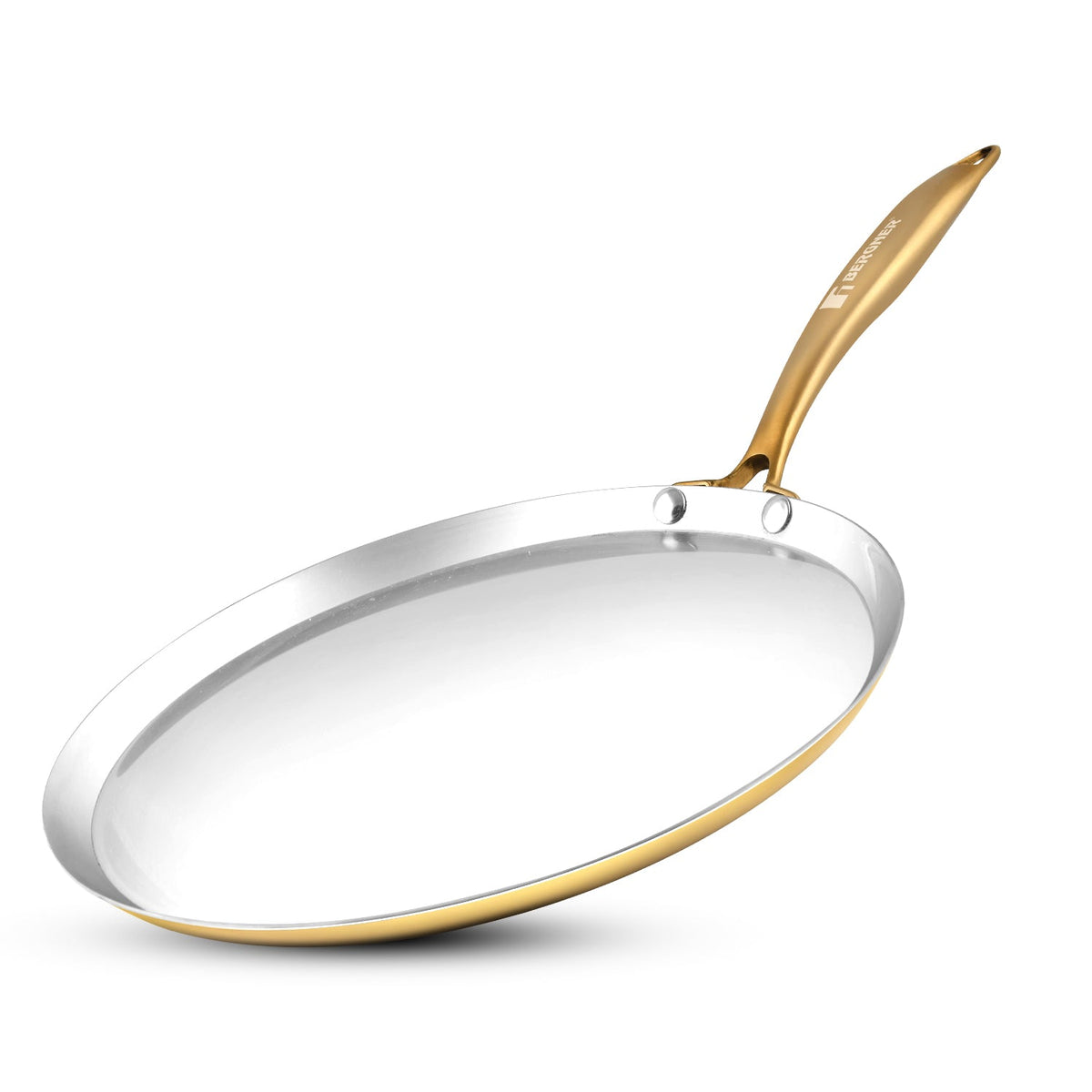Bergner Peetlam Dosa Tawa 28cm, Brass Crape Tawa with Tin (Kalai) Coated