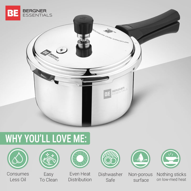 Bergner Tripro 3 Pcs Triply Cookware Set - Induction Bottom