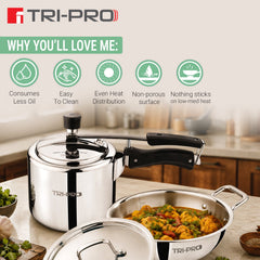Bergner TriPro Triply Cookware Set 3 Pcs