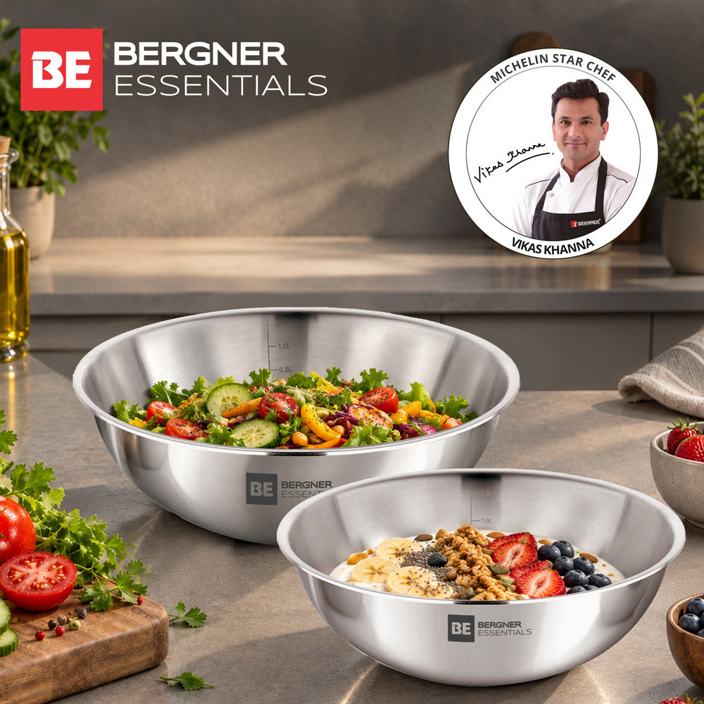 Bergner BE Essentials Triply Tasra Set 2 Pcs (20cm/1.6L + 22cm/2.2L)