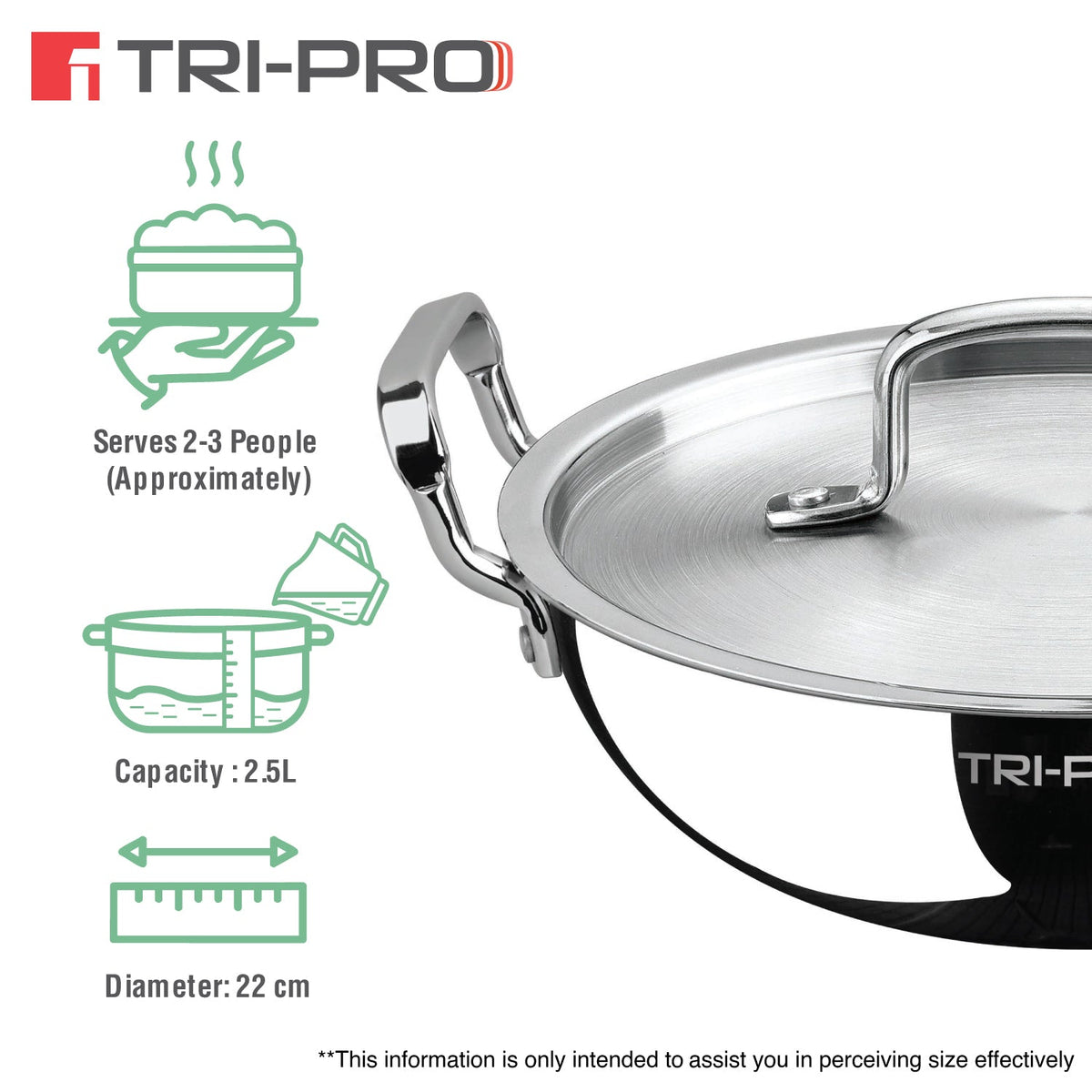Bergner Tripro Triply 5 Pcs Cookware Set - Induction Bottom