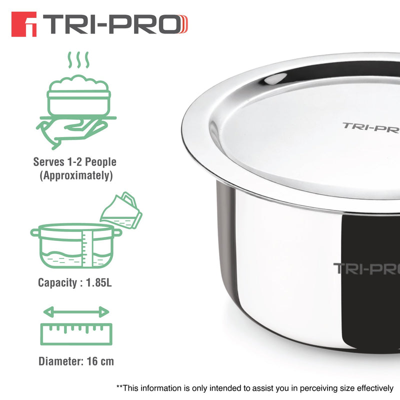 Bergner Tripro Triply 5 Pcs Cookware Set - Induction Bottom