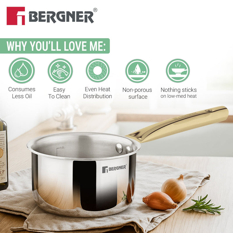 Bergner TriPro 7Pc Cookware Set Triply