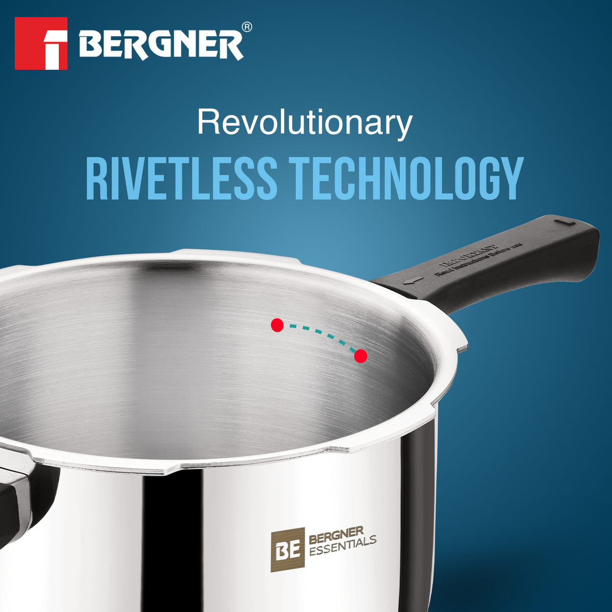 Bergner BE Essentials Triply Pressure Cooker 3 Pcs Set