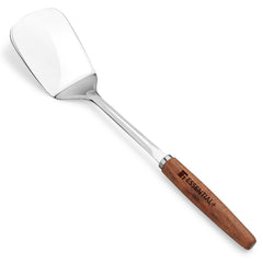 Bergner Essential Plus Stainless Steel 34cm Solid Turner with Wooden Handle