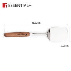 Bergner Essential Plus Stainless Steel 34cm Solid Turner with Wooden Handle