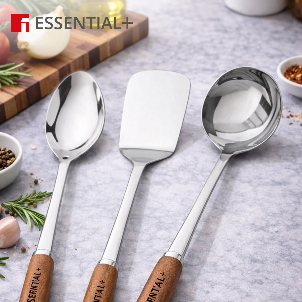 Bergner Essential Plus Stainless Steel 3 Pc Kitchen Tool Set