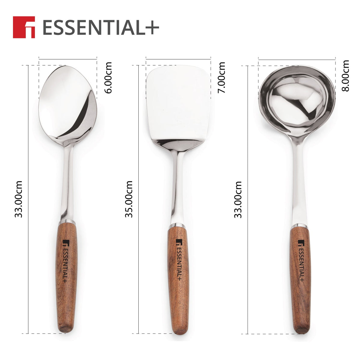 Bergner Essential Plus Stainless Steel 3 Pc Kitchen Tool Set
