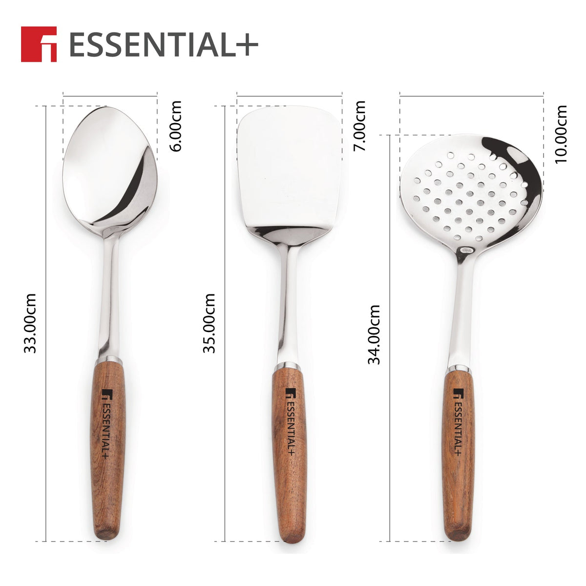 Bergner Essential Plus Stainless Steel 3 Pc Kitchen Tool Set