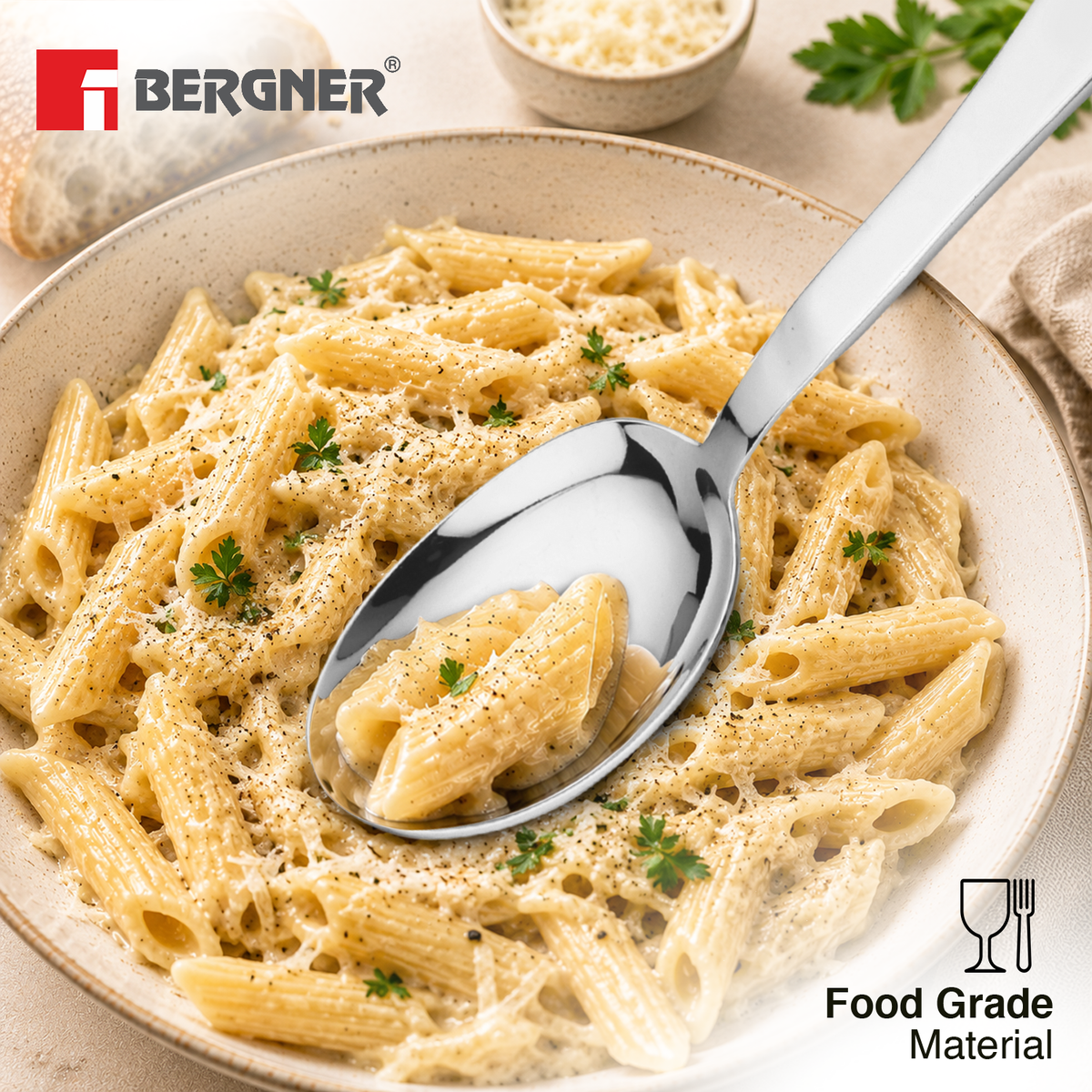 Bergner Argent Stainless Steel Serving Spoon 24 cm