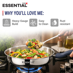 Bergner Essential Plus Stainless Steel 5 Pcs Cookware Set | Induction Compatible