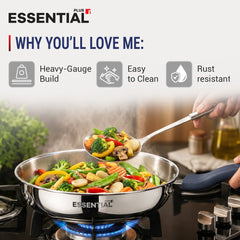 Bergner Essential Plus Stainless Steel 5 Pcs Cookware Set | Induction Compatible