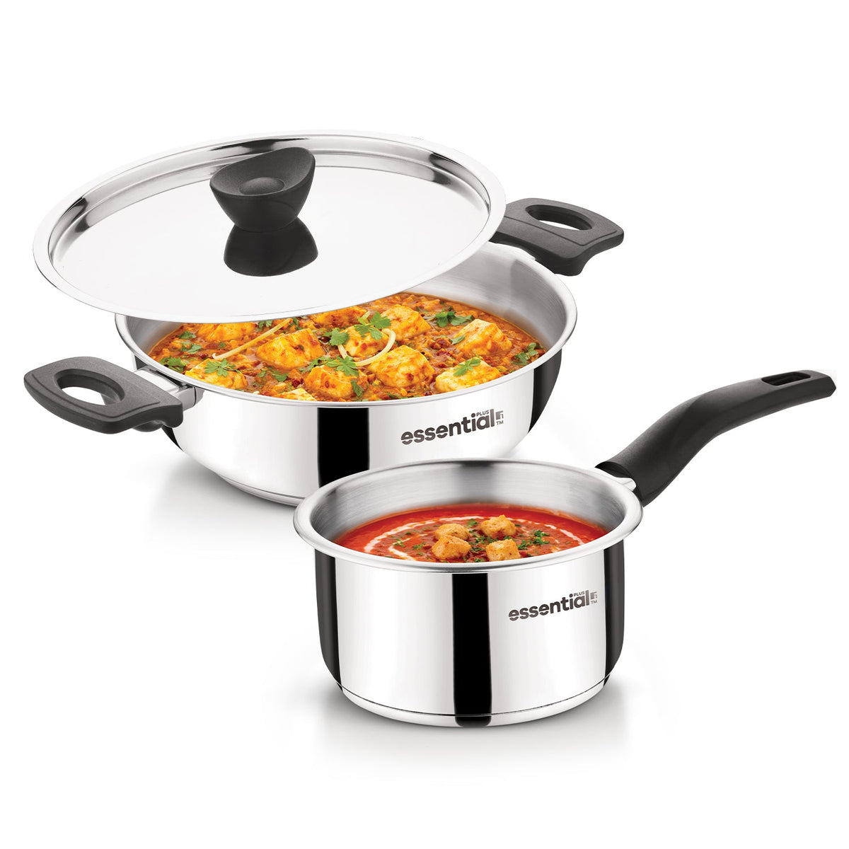 Bergner Essential Plus Stainless Steel 3 Pcs Cookware Set