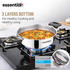 Bergner Essential Plus Stainless Steel 3 Pcs Cookware Set