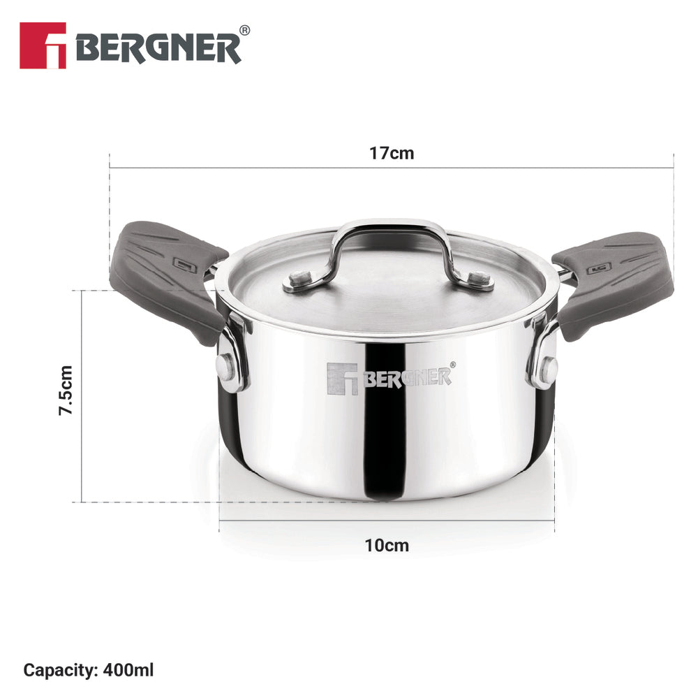 Bergner Junior Chef Triply Casserole with Lid 10cm (400ml)
