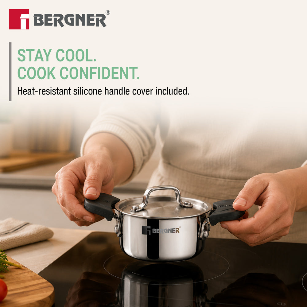 Bergner Junior Chef Triply Casserole with Lid 10cm (400ml)