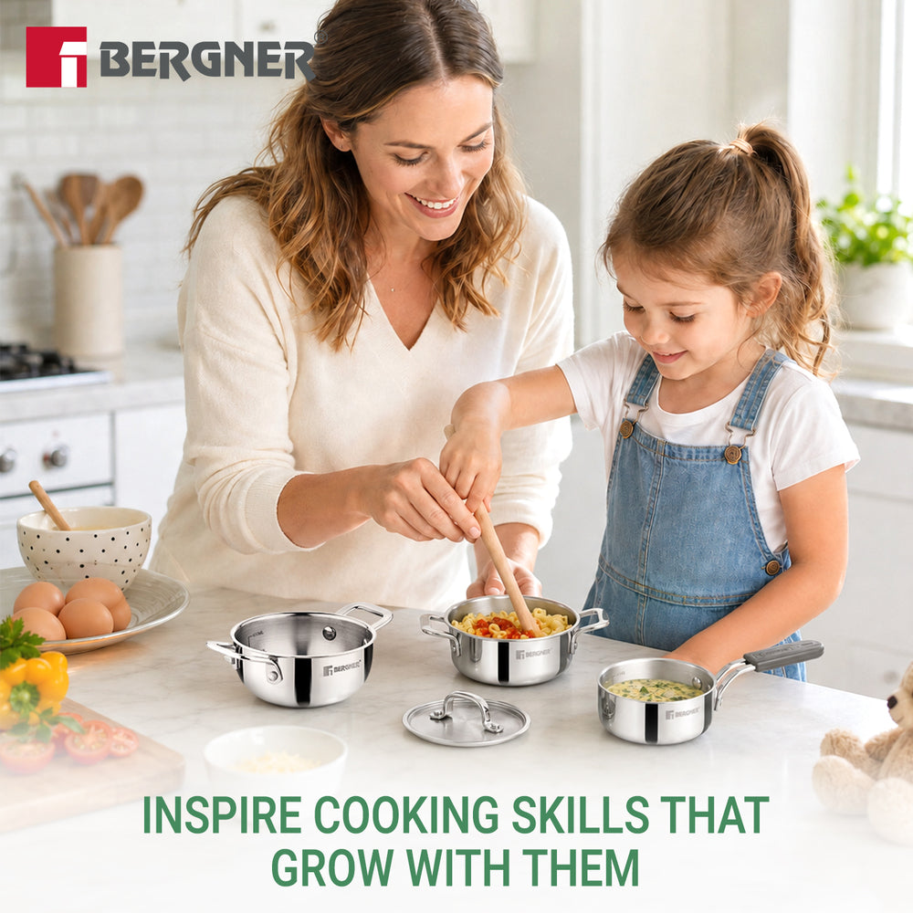 Bergner Junior Chef Triply Casserole with Lid 10cm (400ml)