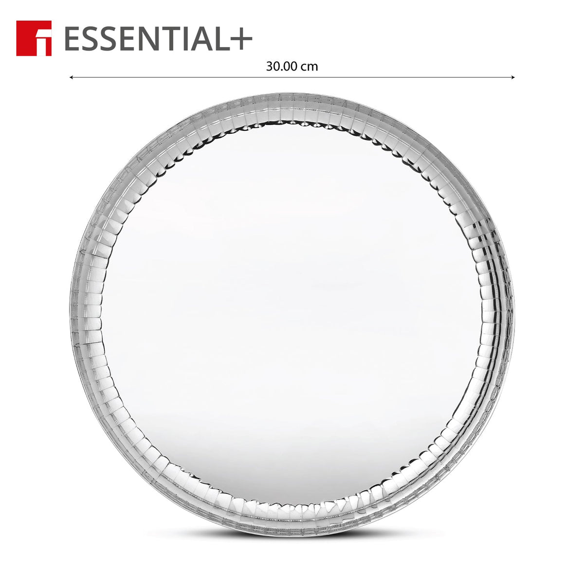 Bergner Signature 304 Stainless Steel Traditional 6 Pcs Dinner Plates, Hammered Design