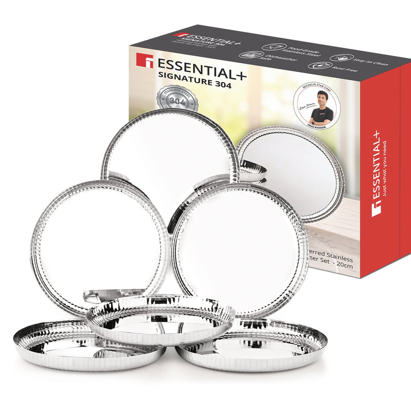 Bergner Signature 304 Stainless Steel Quarter Plates 6 Pcs Set