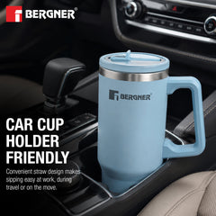 Bergner Walking Hydracarry Stainless Steel Double Wall Tumbler Sipper 900ml - Blue
