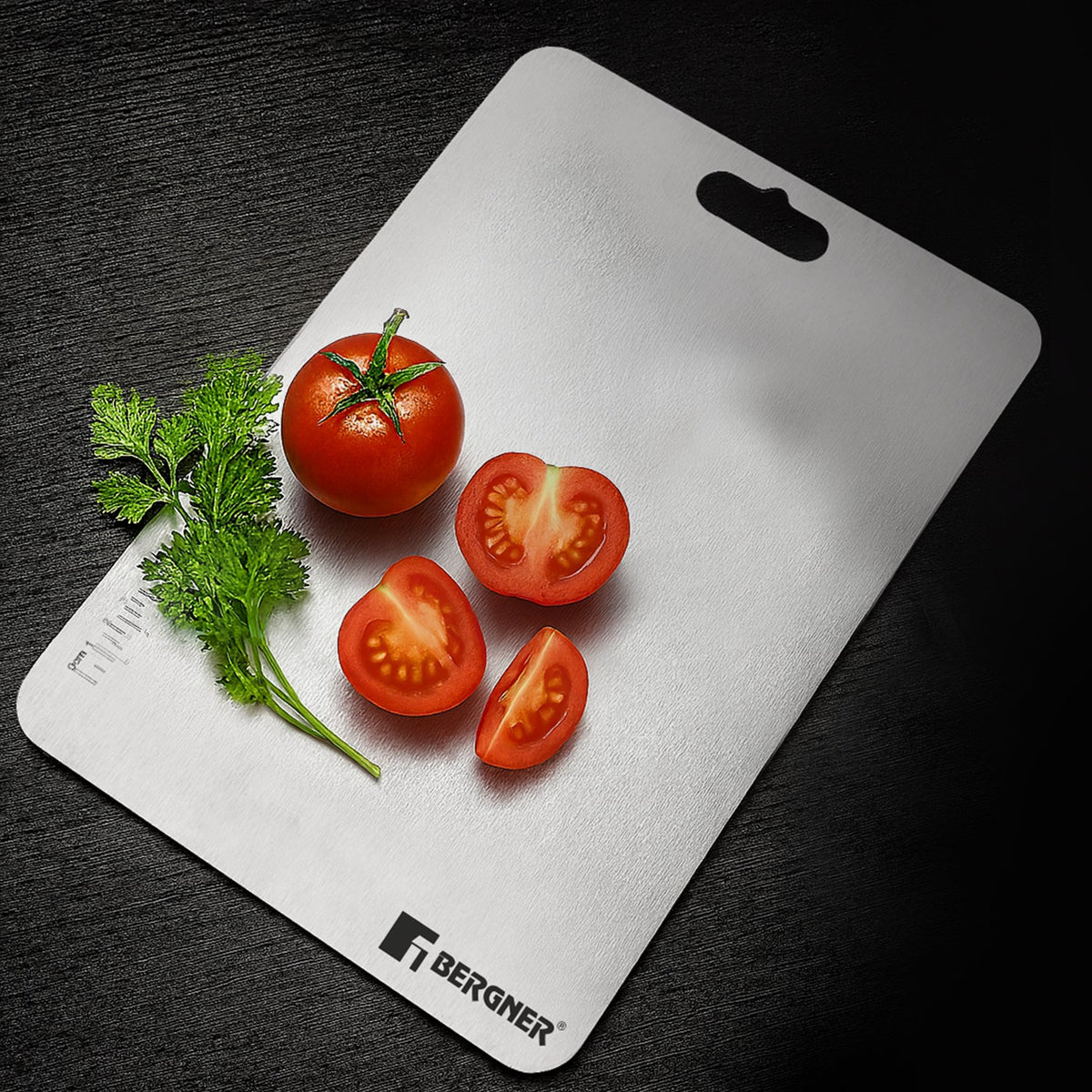 Bergner Stainless Steel Chopping Board | 21x32cm