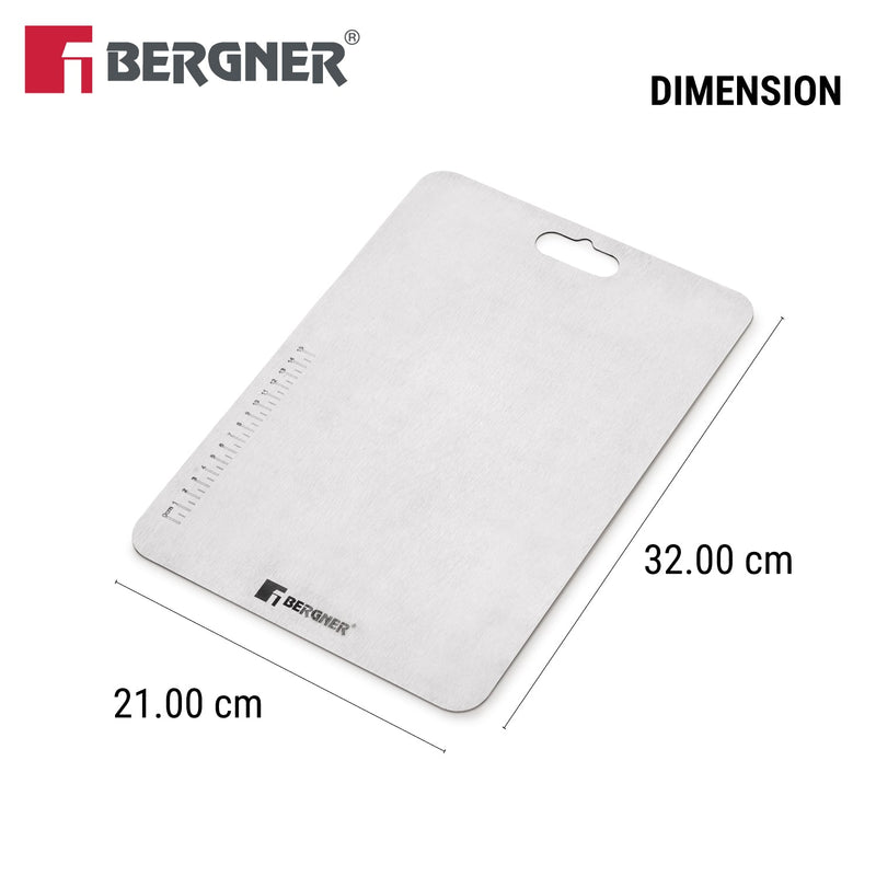 Bergner Stainless Steel Chopping Board | 21x32cm
