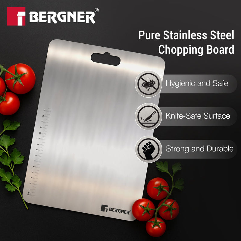 Bergner Stainless Steel Chopping Board | 21x32cm